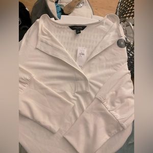 Banana Republic White Long sleeve Top